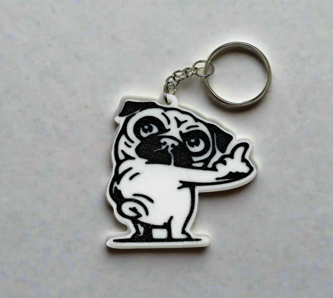 Μπρελόκ “Pug Attitude”