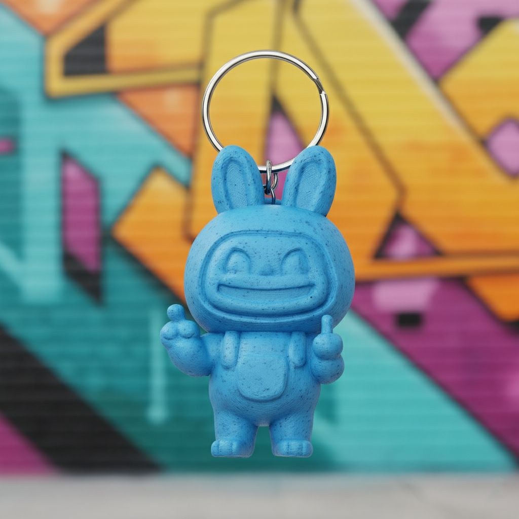 Kουκλάκι Labubu "Double Middle Finger"